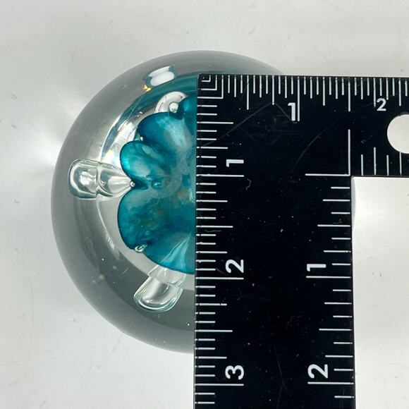 Sea Dance Art Glass Paperweight Signed CHIPPED Mouthblown Hand Blown Handmade - Picture 12 of 14